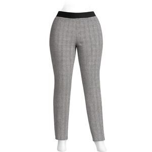 Lane Bryant Women’s Black White Houndstooth Stretch Pull-On Pants - Size 22